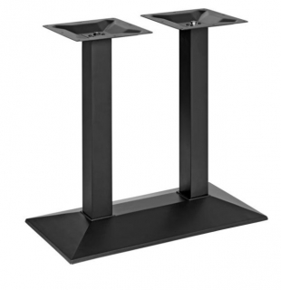 Dvojitá stolová podnož Quadro, 40x80x72 cm - černá