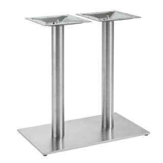 Dvojitá stolová podnož Argento, 40x70x72 cm - stříbrná