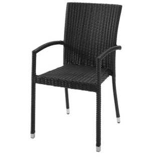 Židle Metropolitan s područkami - černá