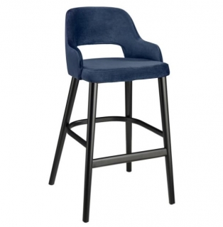 Barová židle Tonda, tm. modrá
