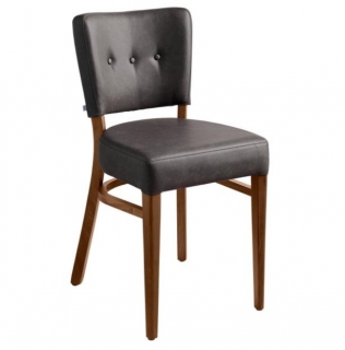 Židle Winchester, koženka - antracitová