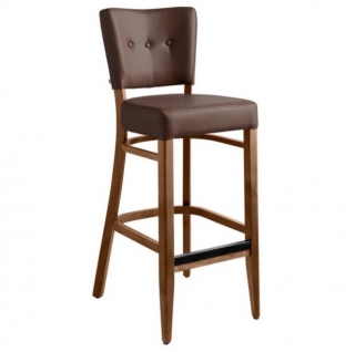 Barová židle Winchester, koženka - hnědá