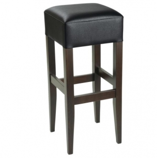 Barová židle Rialto, koženka - ořech/černá