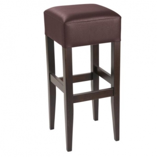 Barová židle Rialto, koženka - ořech/hnědá
