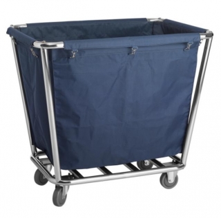Vozík na špinavé prádlo Aberdare, 65x90x85 cm - modrá