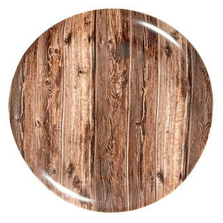 Talíř plochý Druk, 28,5 cm - motiv dřeva