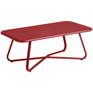 Lounge stolek Bevera, 100x53x38 cm, červená